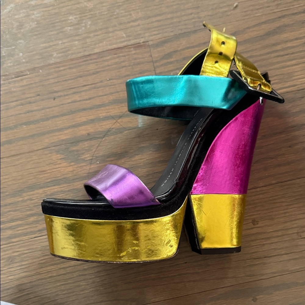 Giuseppe Zanotti Multicolor Platform Sandals - Picture 4 of 7